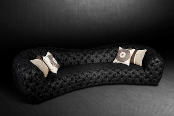 NUVOLA - Curved tufted leather sofa by Mantellassi 1926 - view 3